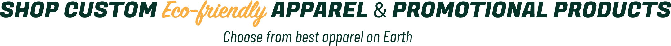 Custom green T-shirts displayed on a rack for eco-friendly apparel.
