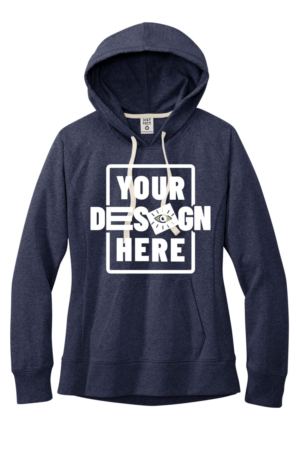 Custom green hoodie with customizable design area, perfect for personalized apparel.