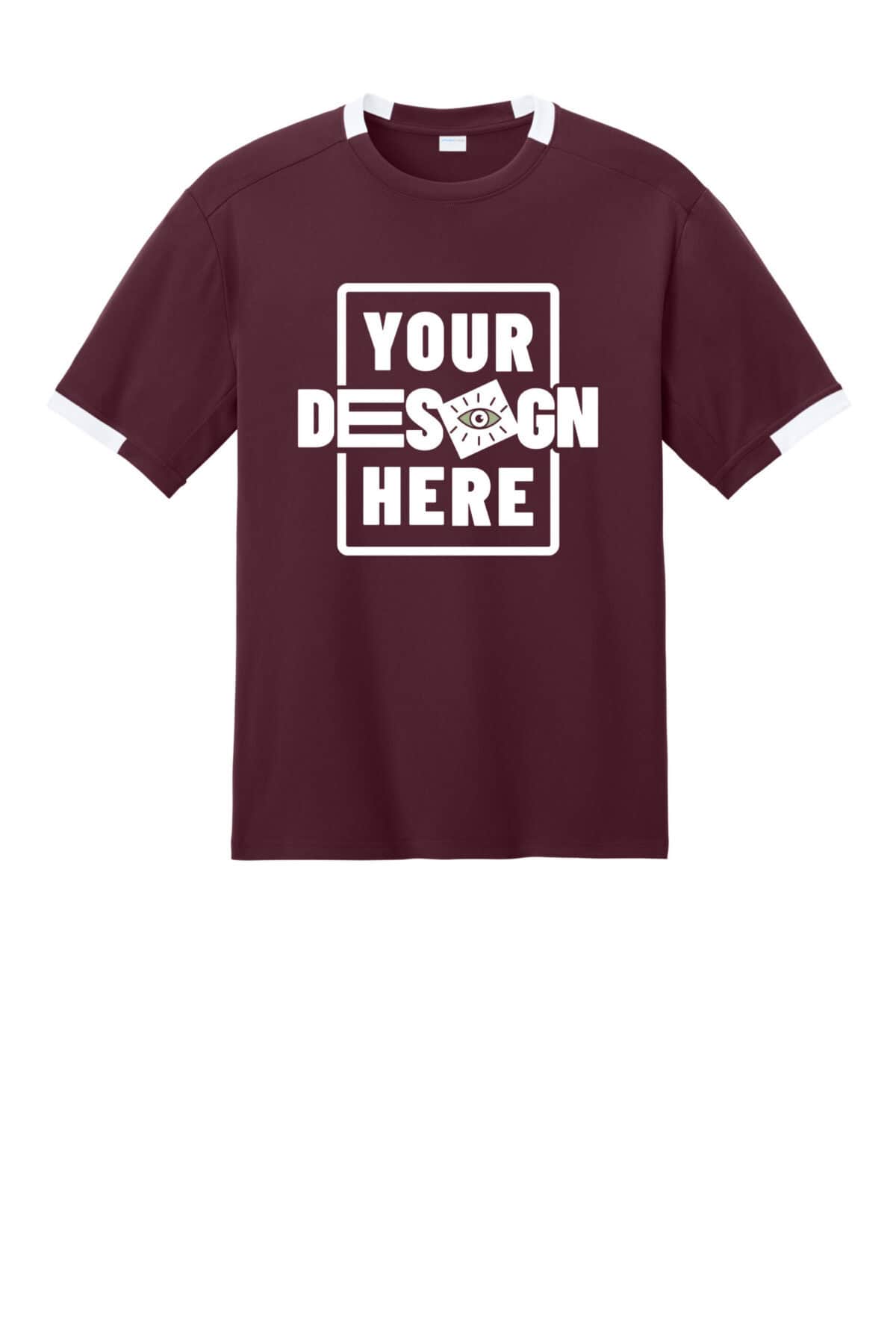 Custom green tees youth T-shirt with customizable design area for sports teams.